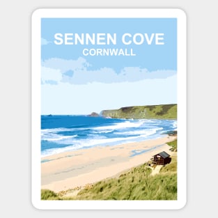 Sennen Cove Summer Cornwall art gift Sticker